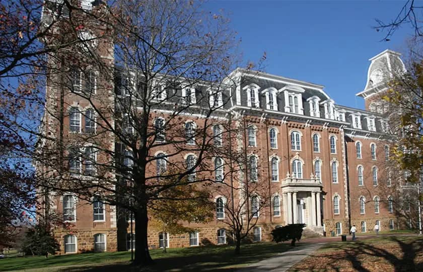 University of Arkansas campus — Old Main, Fayetteville, Arkansas.